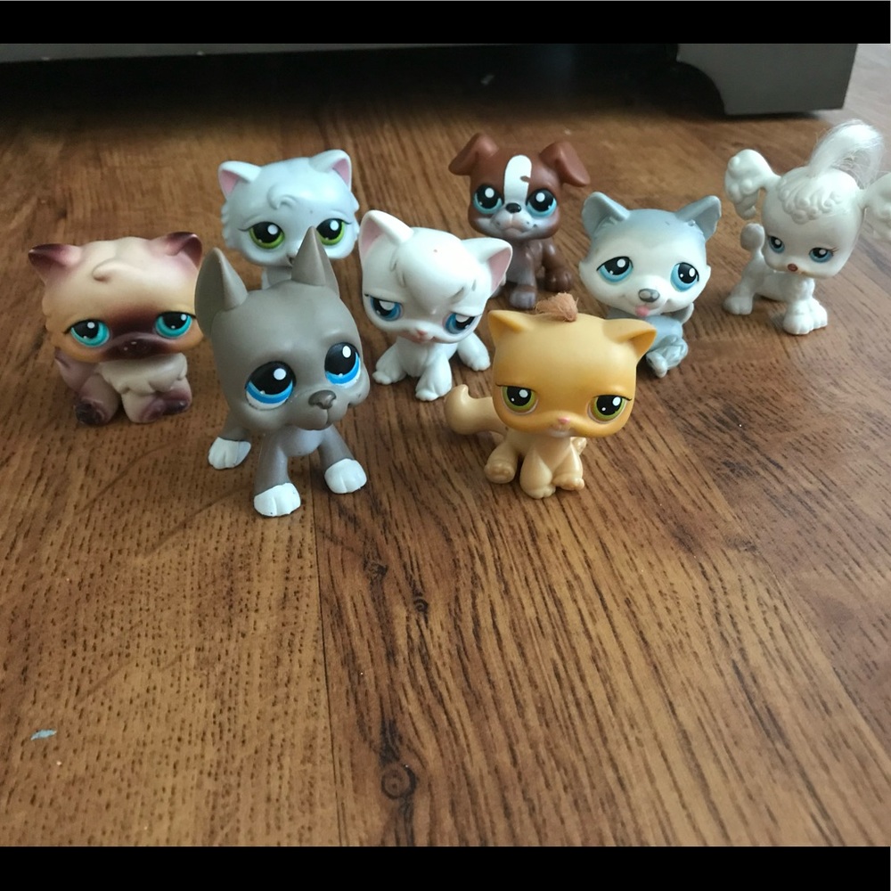 Littlest pet shop lps cats and dogs 7 figurines
